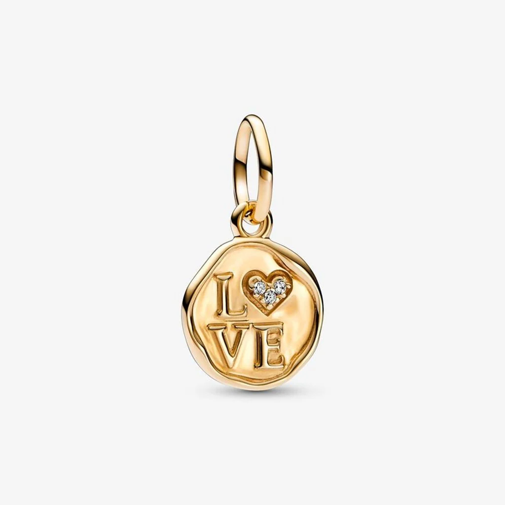 PANDORA : Sparkling Love Stamp Dangle Charm