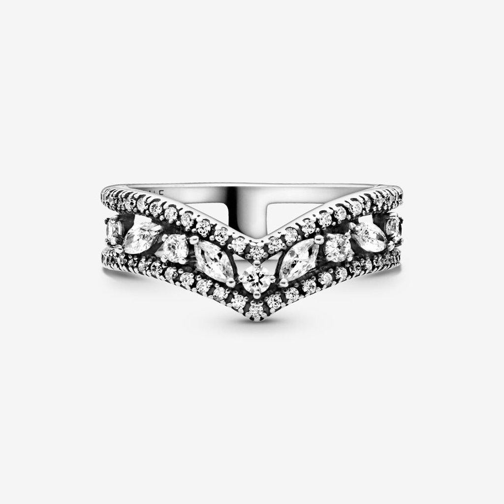 PANDORA : Sparkling Marquise Double Wishbone Ring - Image 2