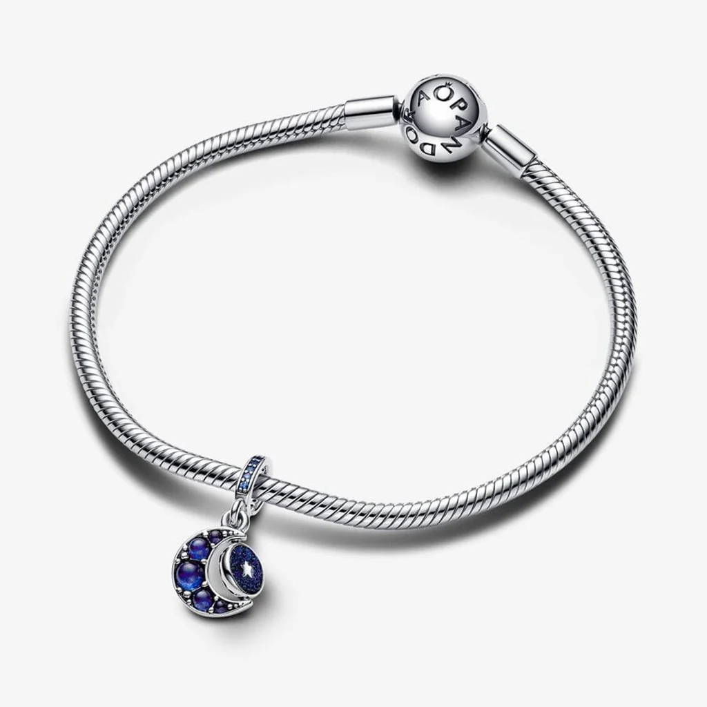 PANDORA : Sparkling Moon Spinning Dangle Charm - Image 5