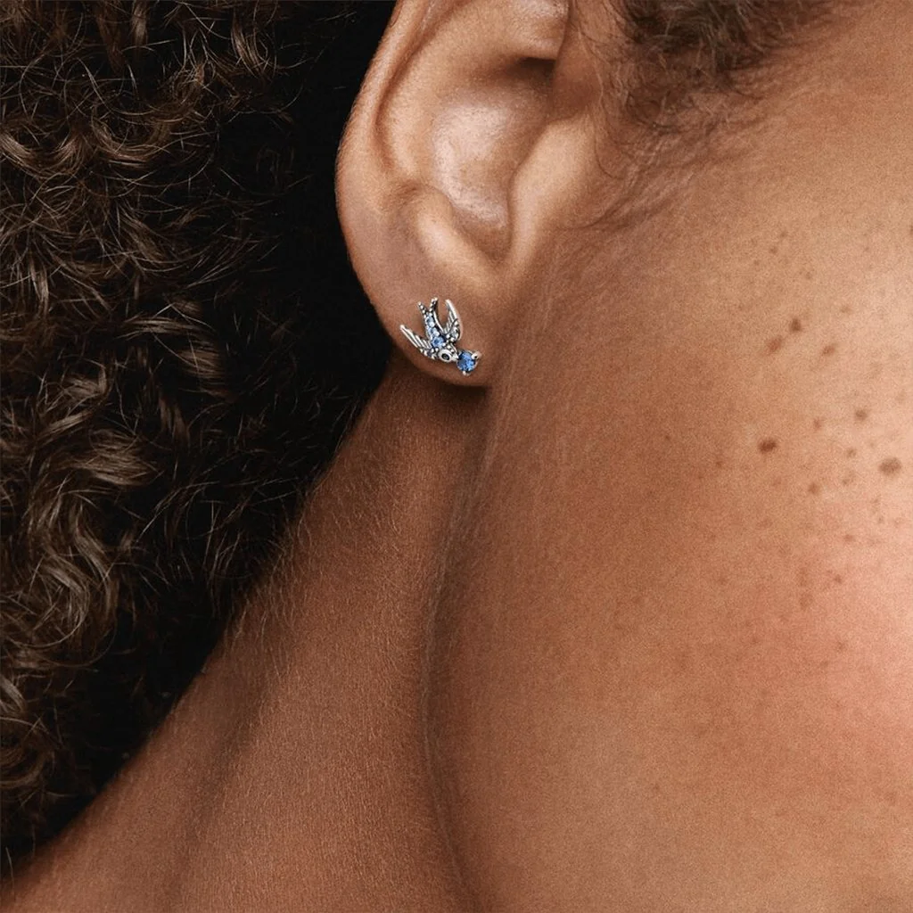PANDORA : Sparkling Swallow Stud Earrings - Image 3