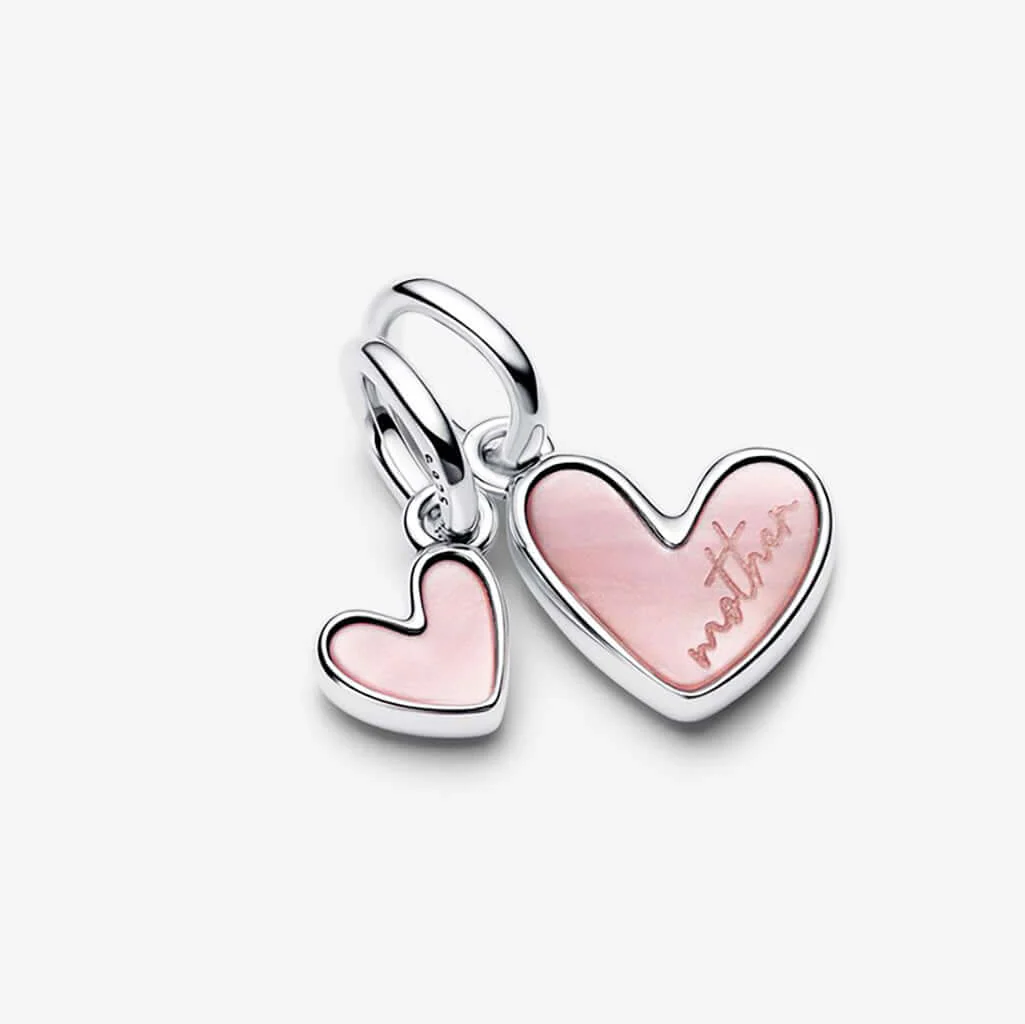 PANDORA : Splittable Mother & Daughter Dangle Charm - Sterling Silver - Image 4