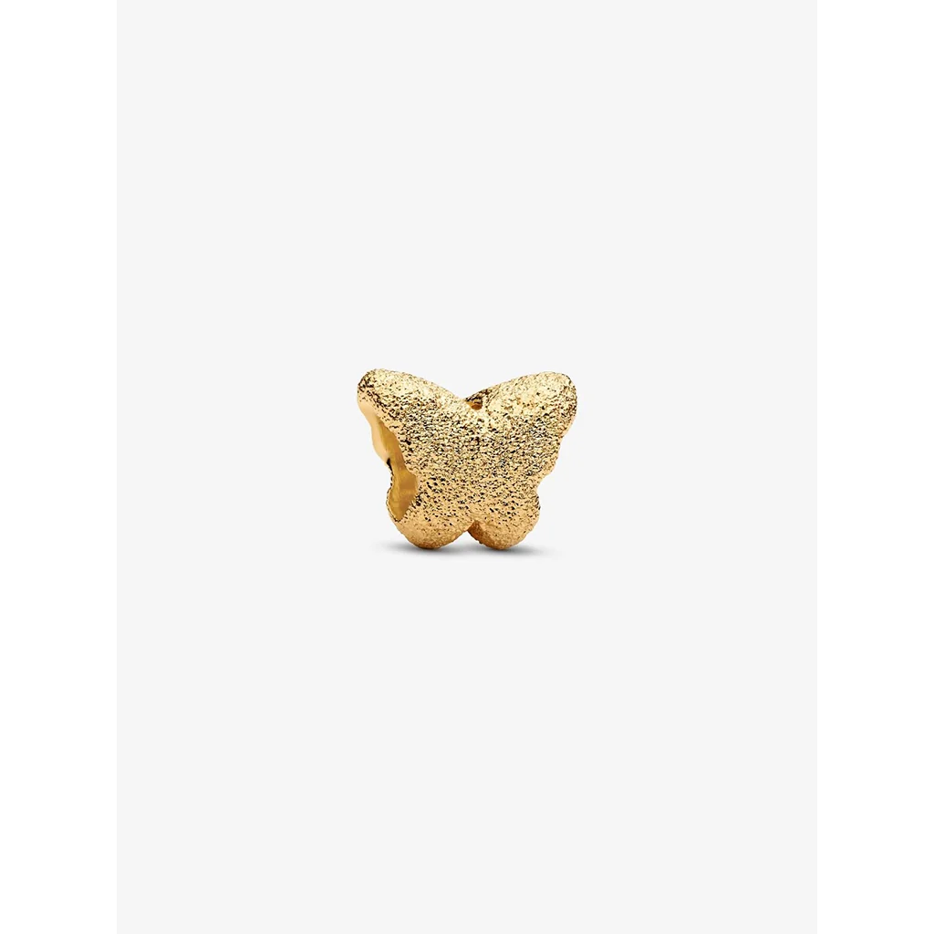 PANDORA : Textured Butterfly Mini Charm - Gold