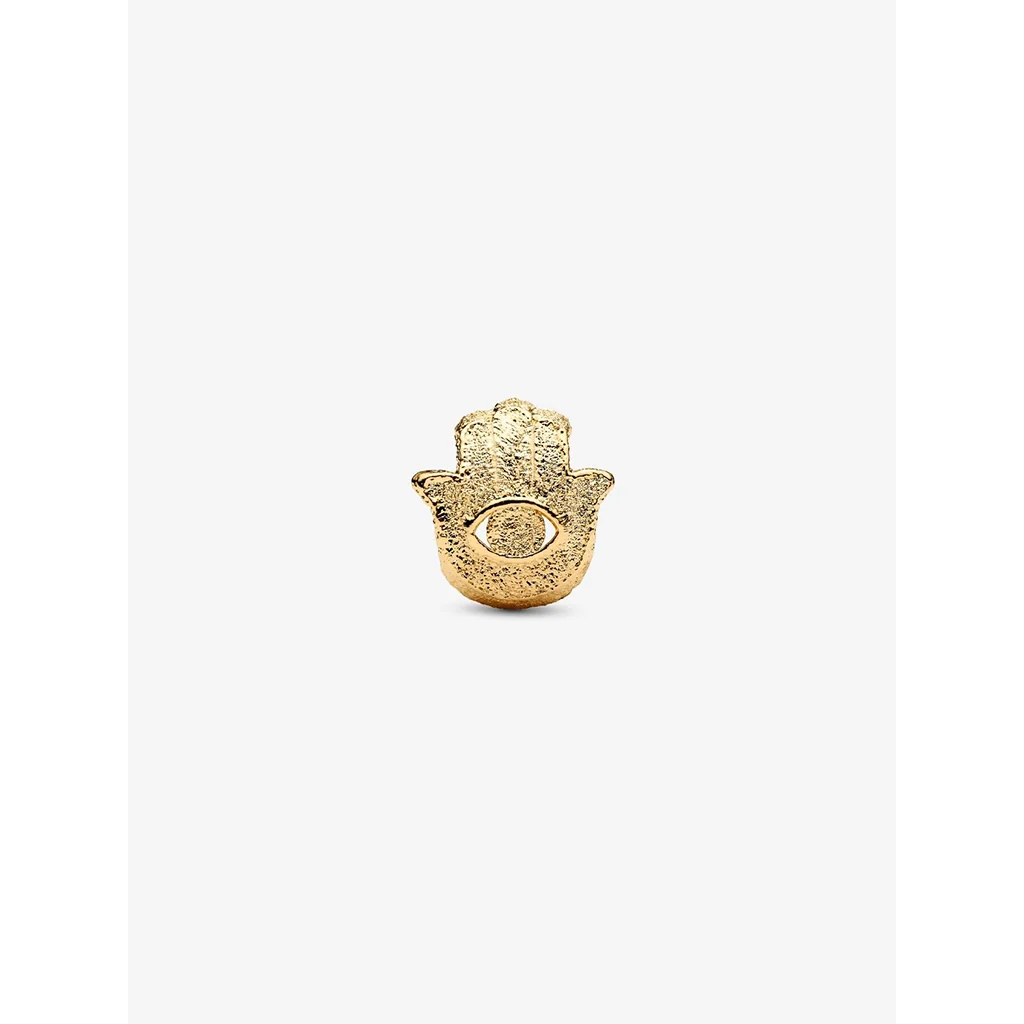 PANDORA : Textured Hamsa Hand Mini Charm - Gold - Image 4