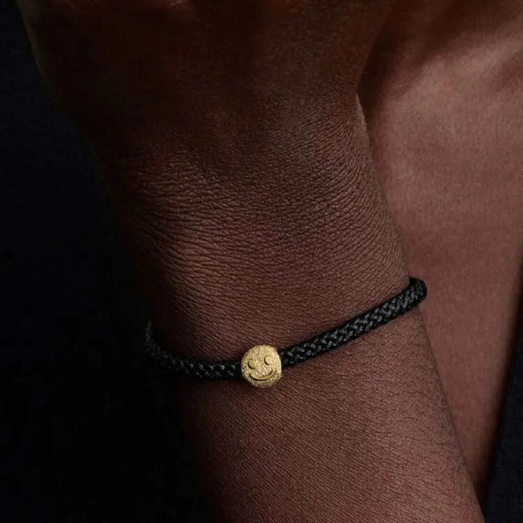Pandora : Textured Happy Face Mini Charm - Image 4