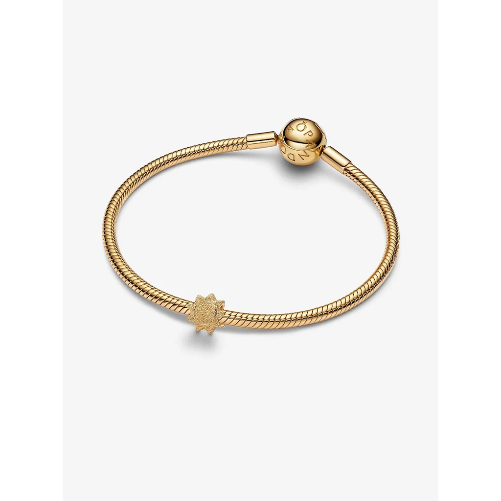 PANDORA : Textured Sun Mini Charm - Gold - Image 2