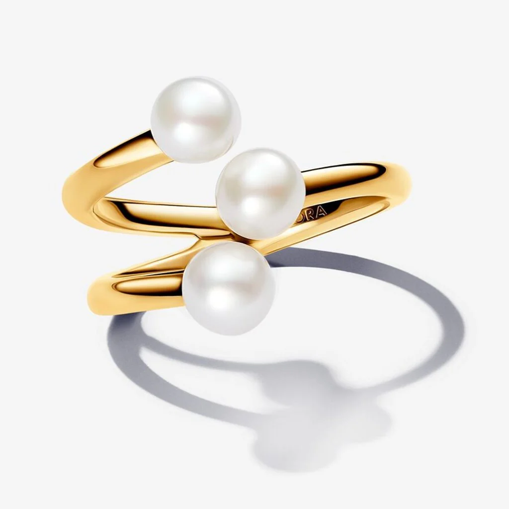 PANDORA : Treated Freshwater Cultured Pearl Open Ring - Image 2
