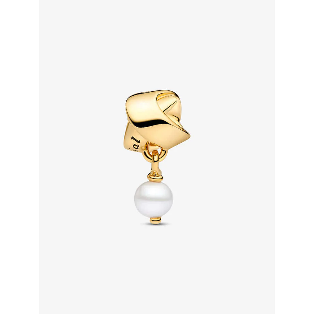 PANDORA : Treated Freshwater Cultured Pearl Ribbon Charm - Image 5