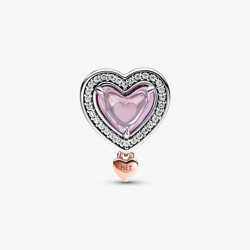 PANDORA : Two-tone Openwork Mom & Heart Charm - Image 4