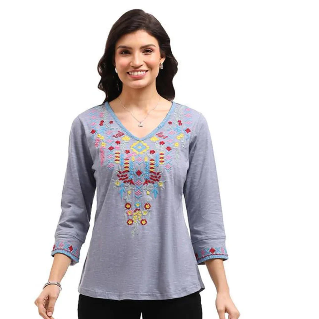 Parsley & Sage : Grey Jenna Top