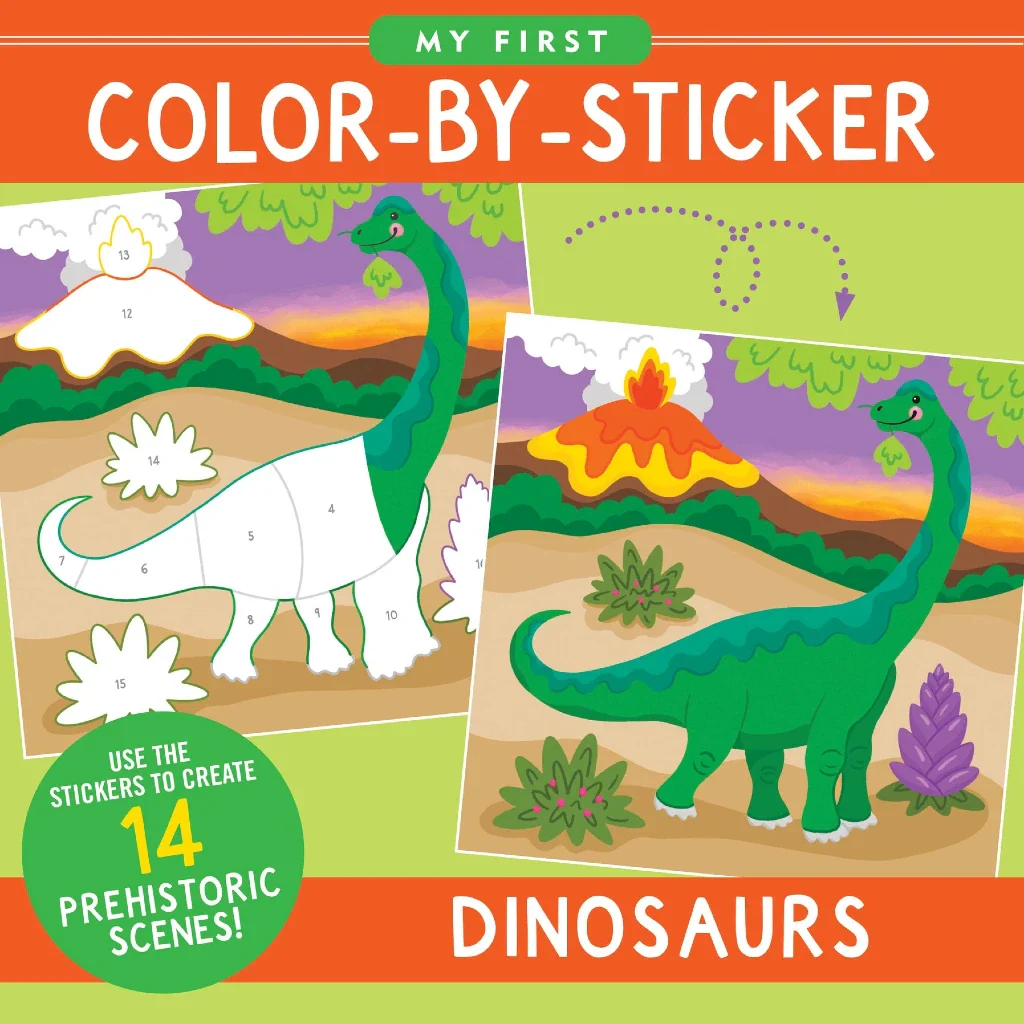 Peter Pauper Press : My First Color-by- Dinosaurs Sticker Book