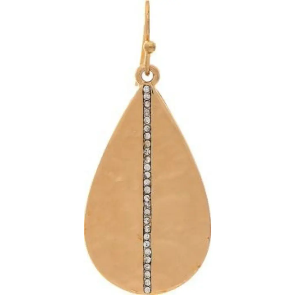 Rain Jewelry : Matte Crystal Stripe Teardrop Earring