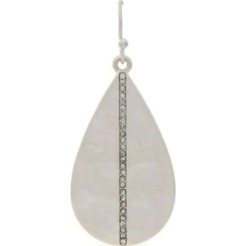 Rain Jewelry : Matte Crystal Stripe Teardrop Earring - Image 2