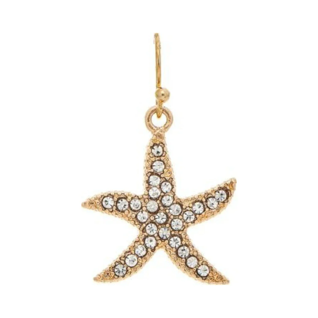 Rain Jewelry : Pave Crystal Dancing Starfish Earring