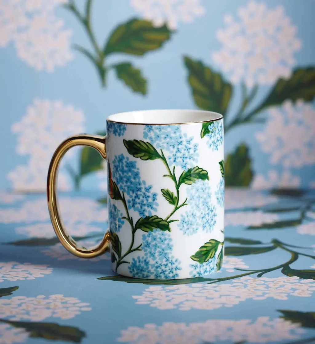 Rifle Paper Co : Hydrangea Porcelain Mug - Image 2