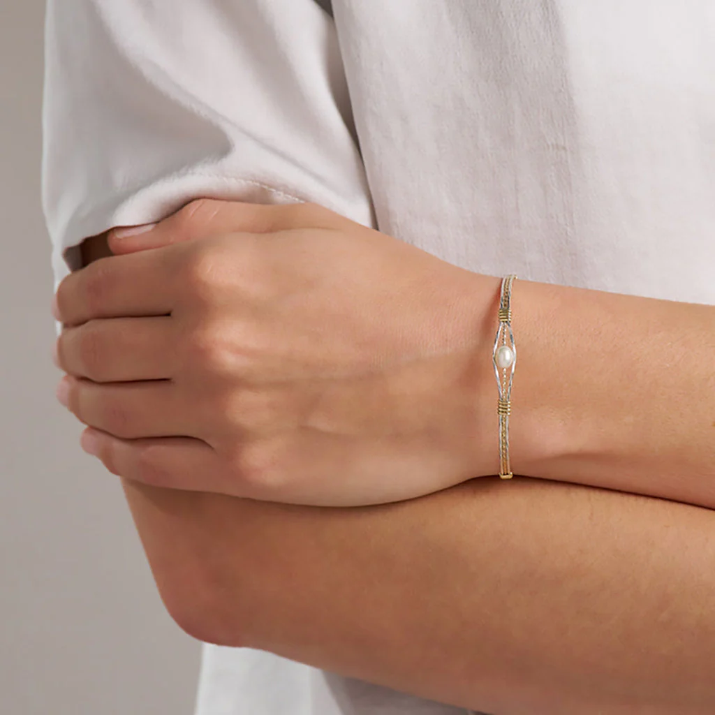 Ronaldo Jewelry : Guardian Angel Bracelet - 14K Gold & Argentium Silver - Image 3