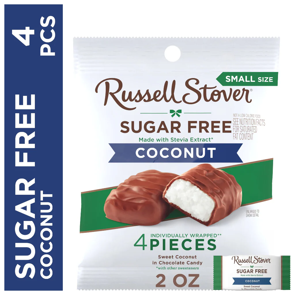 Russell Stover Candies : Sugar Free Coconut 2Oz Bag