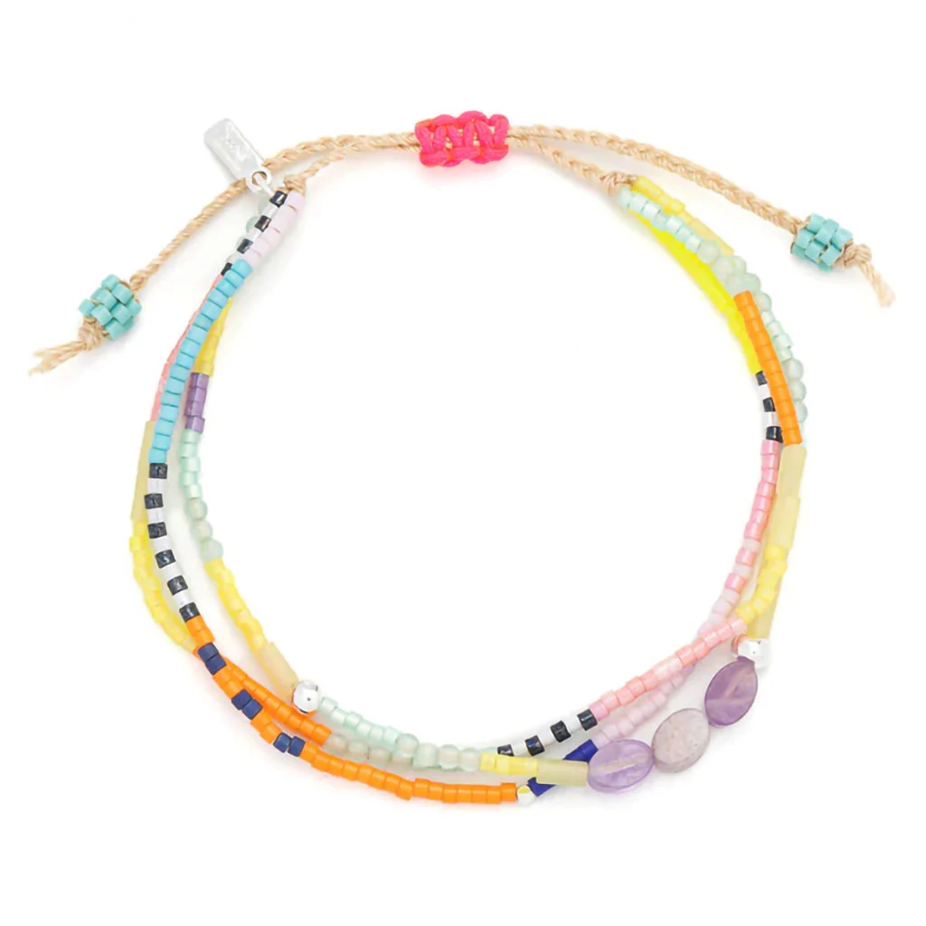 Scout Curated Wears : Mixed Media Bracelet - Amethyst/Silver