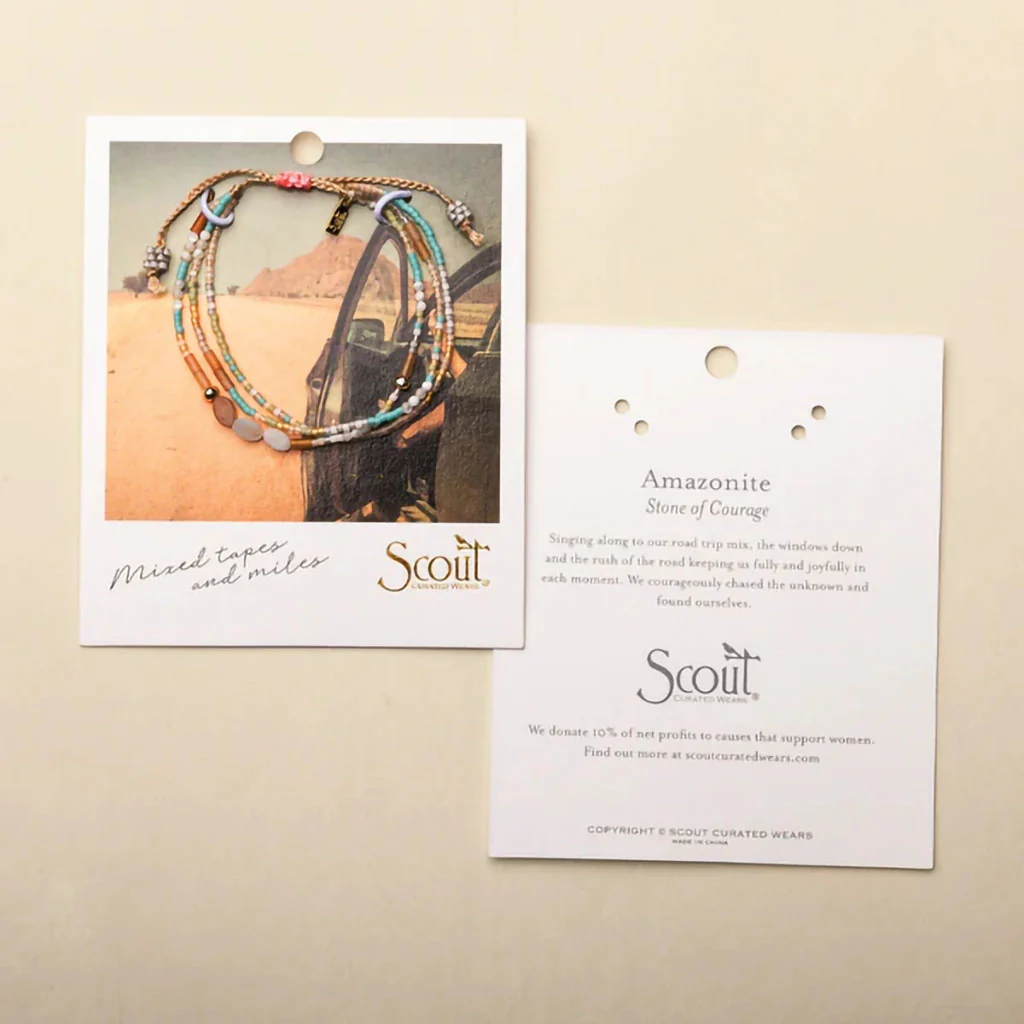 Scout Curated Wears : Mixed Media Bracelet - Amethyst/Silver - Image 6