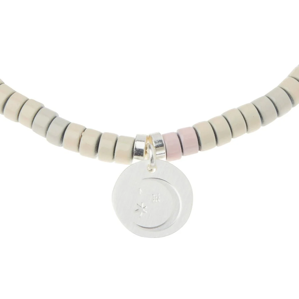 Scout Curated Wears : Stone Intention Charm Bracelet - Moonstone Silver Gold - Image 3