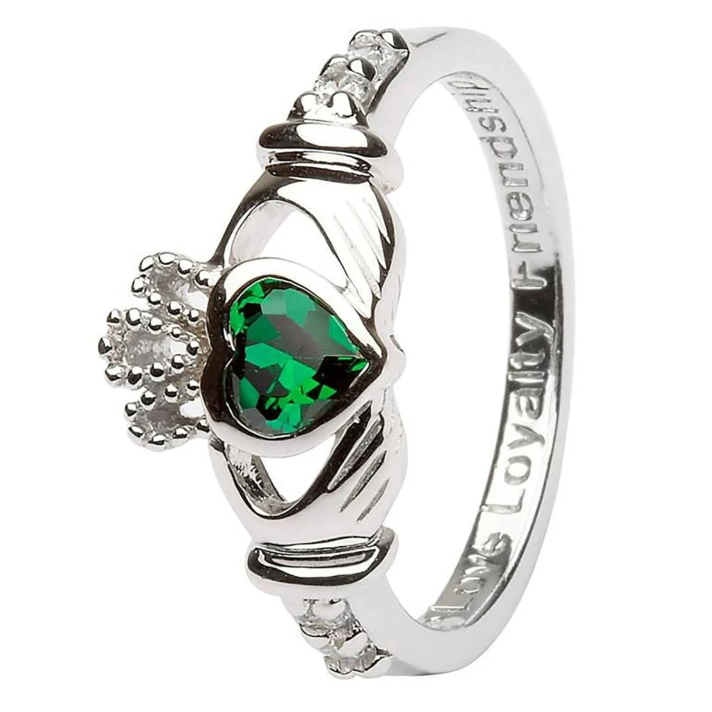 Shanore : Claddagh Birthstone Ring – May