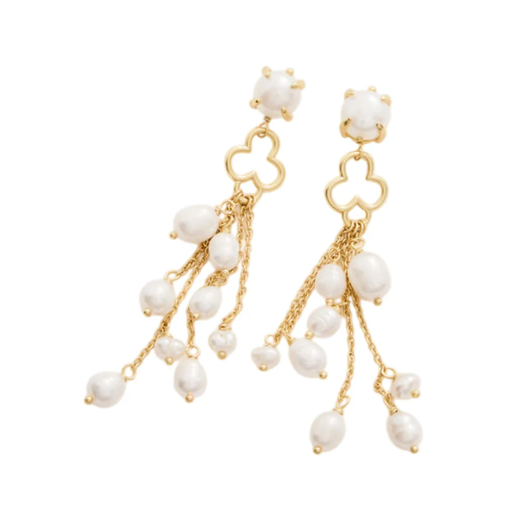 Spartina 449 : Pearl Party Tassel Earrings Pearl