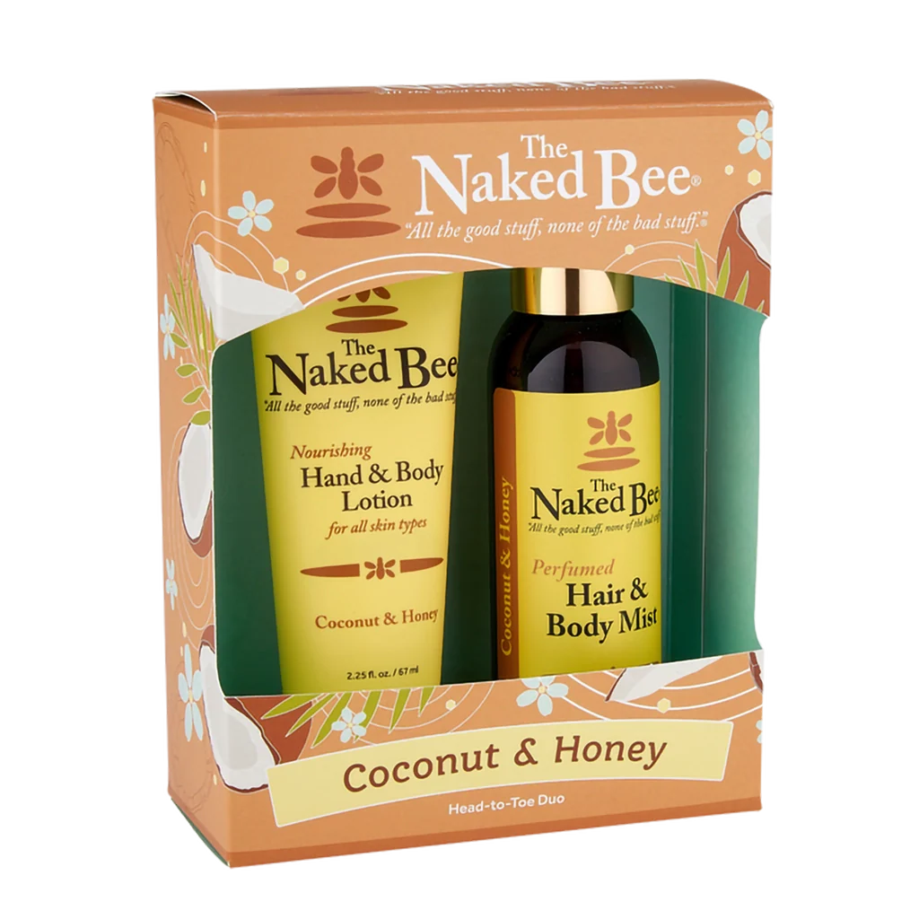The Naked Bee : Coconut & Honey Gift Set - Head-to-Toe Duo