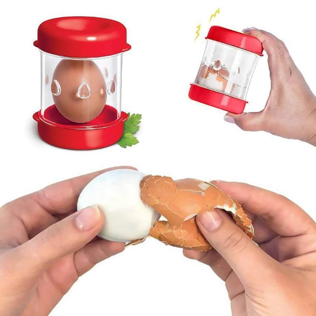 The Negg Hard-Boiled Egg Peeler in White - Image 3