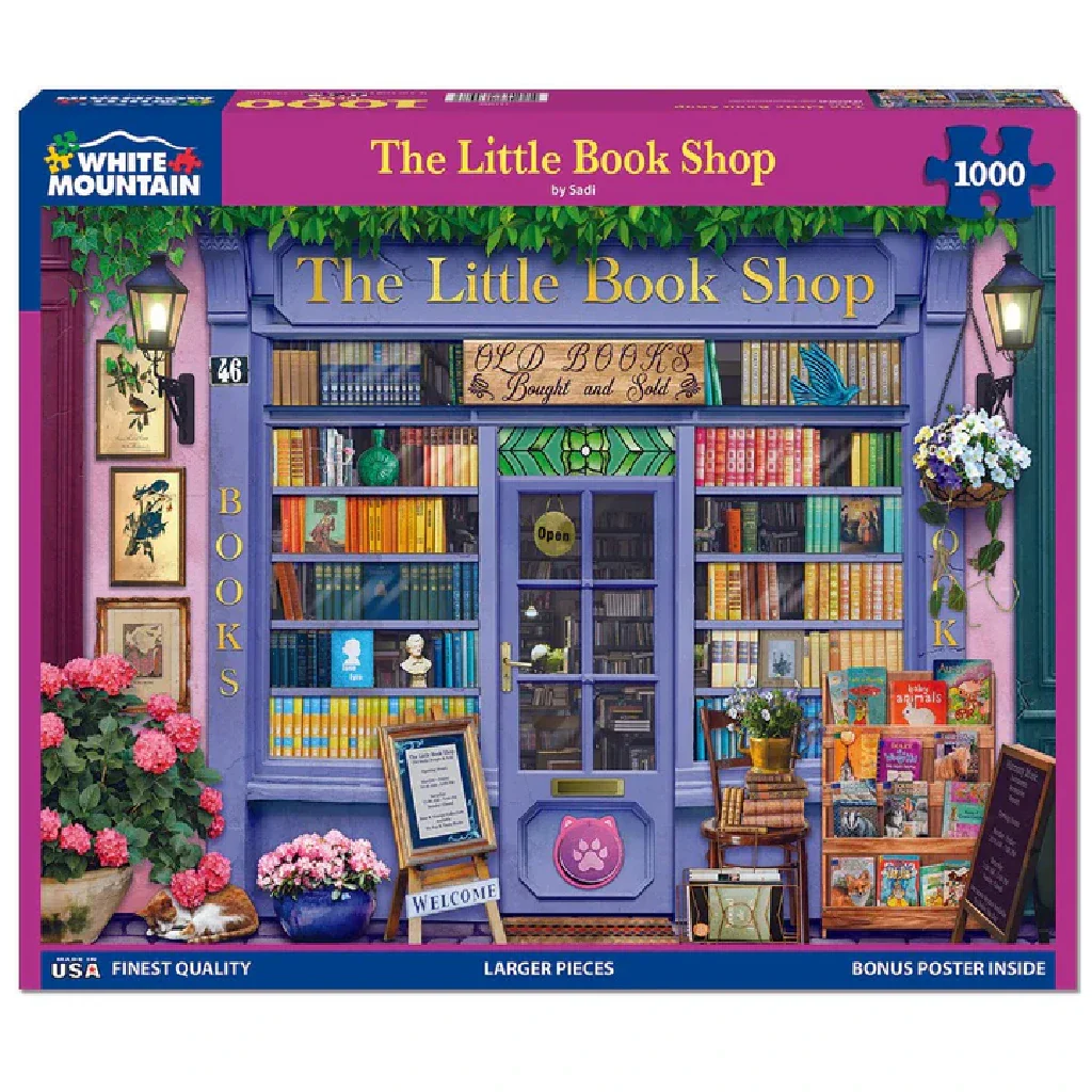 White Mountain Puzzles : The Little Book Shop Jigsaw Puzzle - Image 2