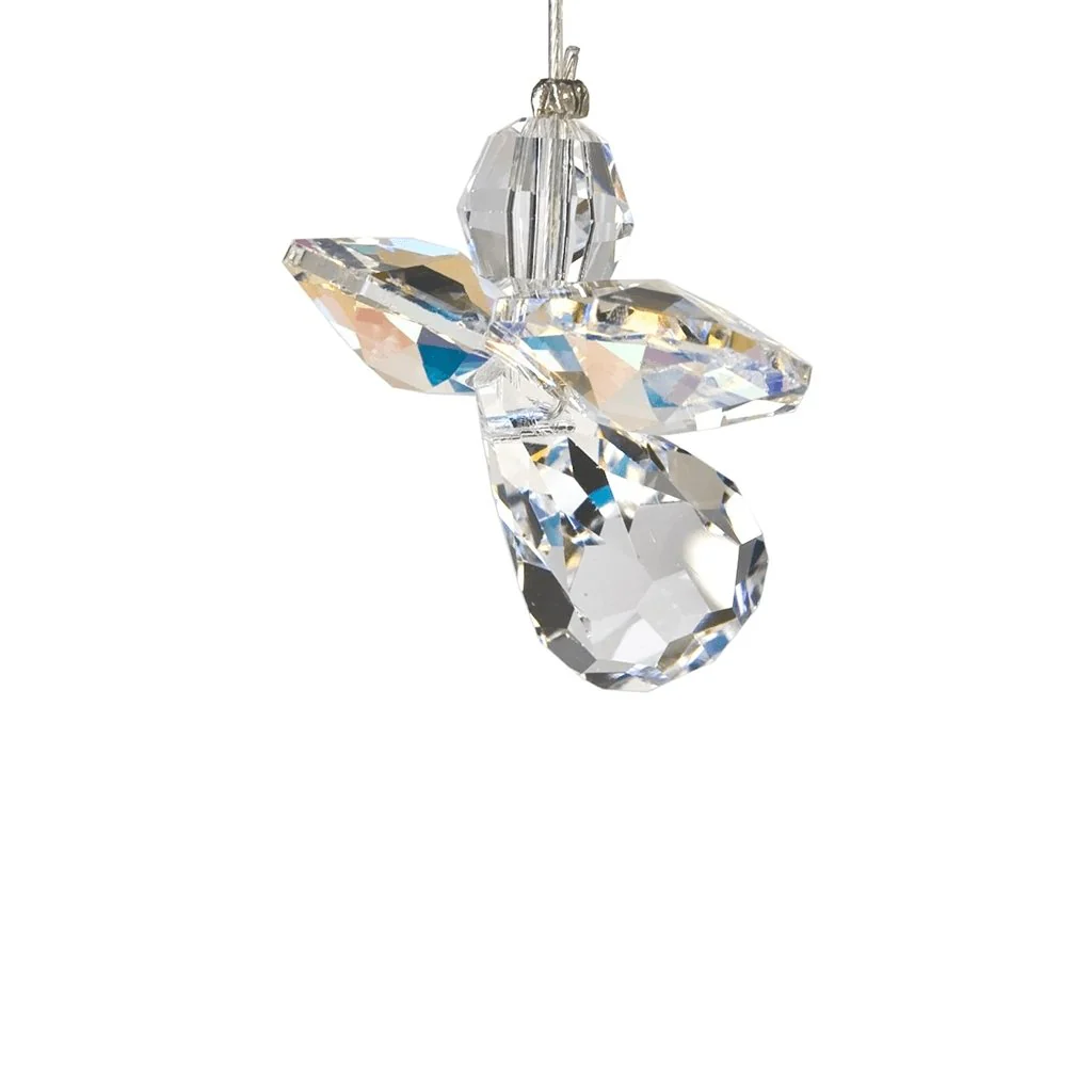 Woodstock Chimes : Crystal Guardian Angel Suncatcher - Aurora Borealis (April) - Image 3