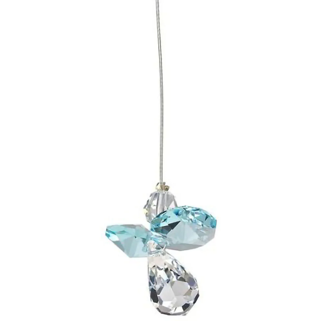 Woodstock Chimes : Crystal Guardian Angel Suncatcher - March
