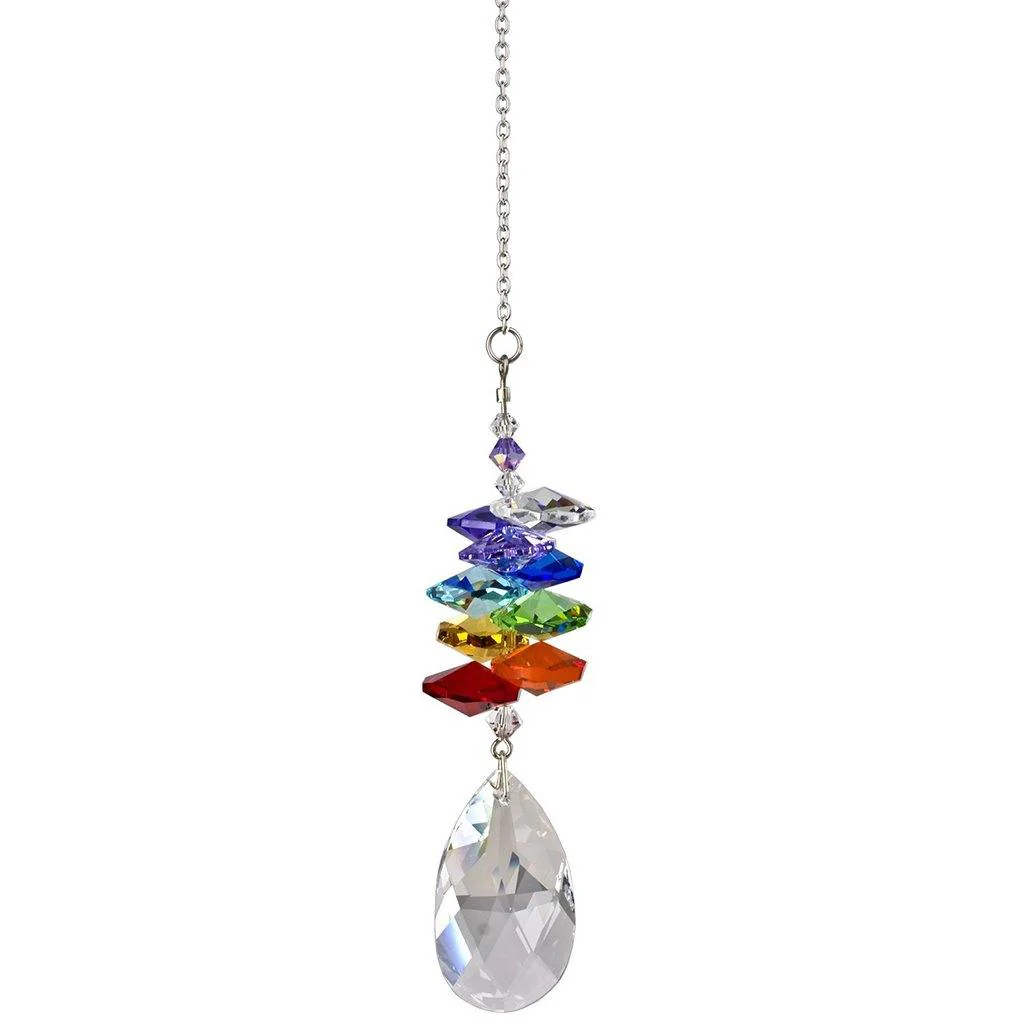Woodstock Chimes : Crystal Rainbow Cascade Suncatcher - Almond - Image 2