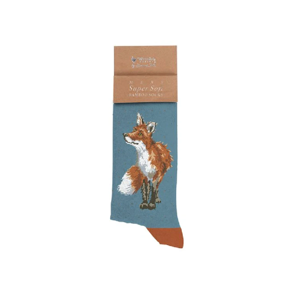 Wrendale : Bright Eyed and Bushy Tailed' Fox Men's Socks