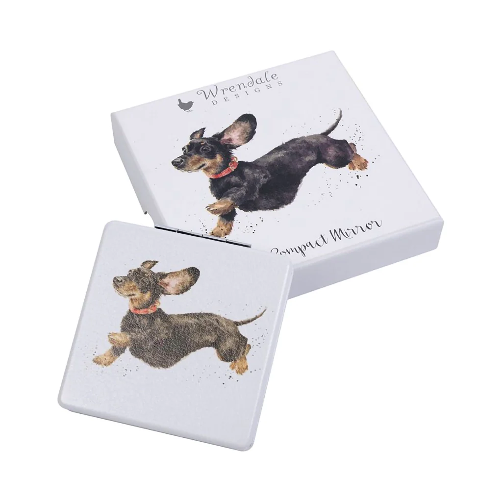 Wrendale Designs : Dachshund Compact Mirror - That Friday Feeling - Image 3