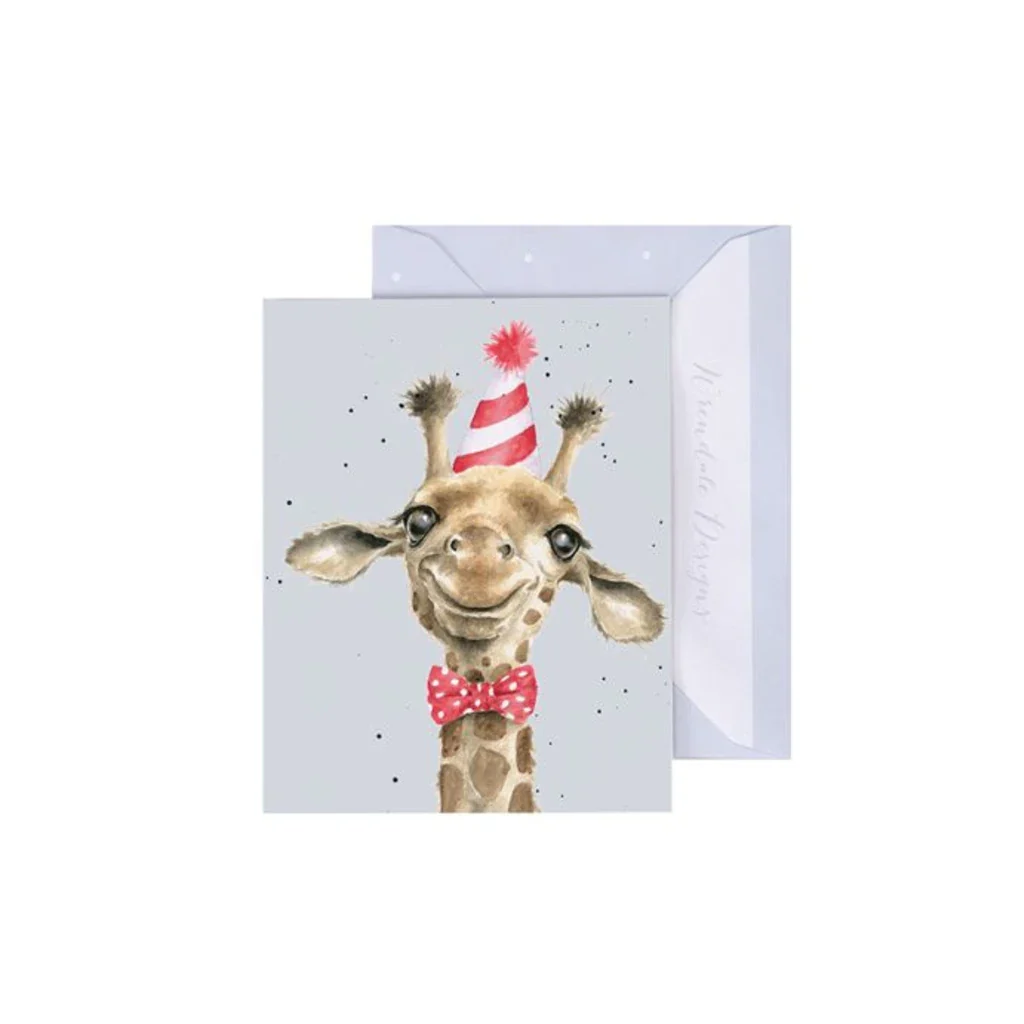 Wrendale : Here for the Cake' Giraffe Enclosure Card