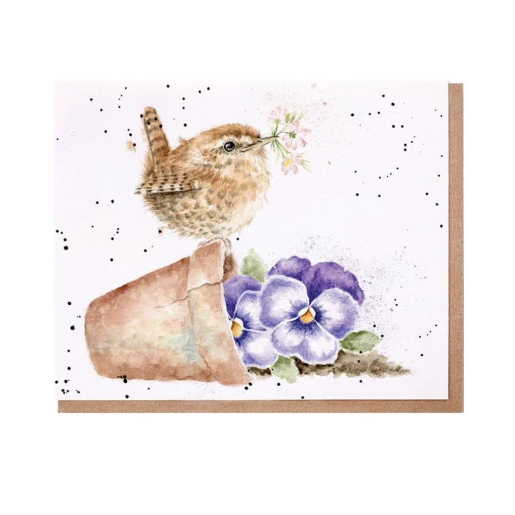 Wrendale : Pottering About' Wren Card