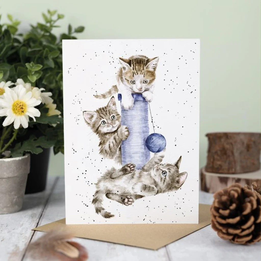 Wrendale : Three's a Crowd' Cat Card - Image 2