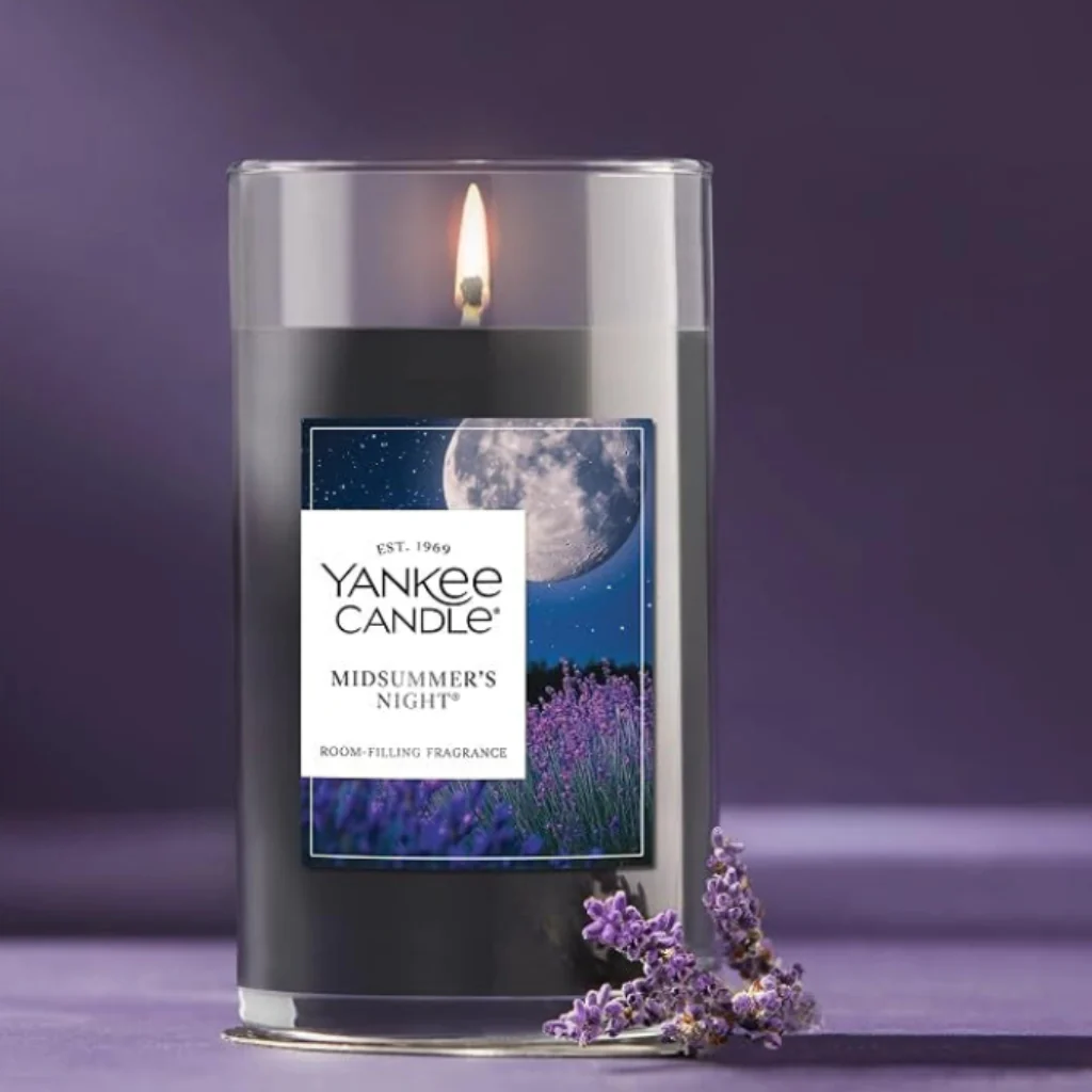 Yankee Candle : Mid Summer's Night Signature Pillar Candle 14.25oz - Image 2