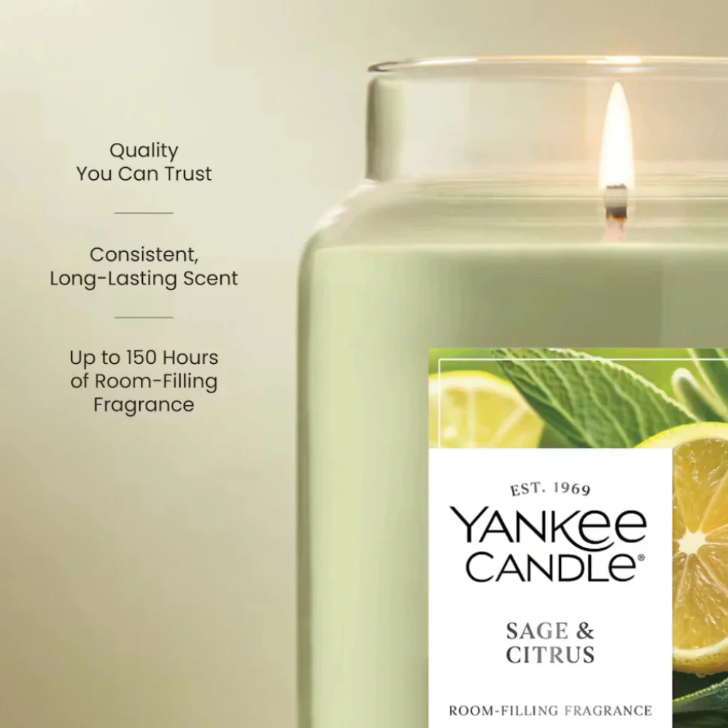 Yankee Candle : Sage & Citrus Large Jar Candles - Image 3